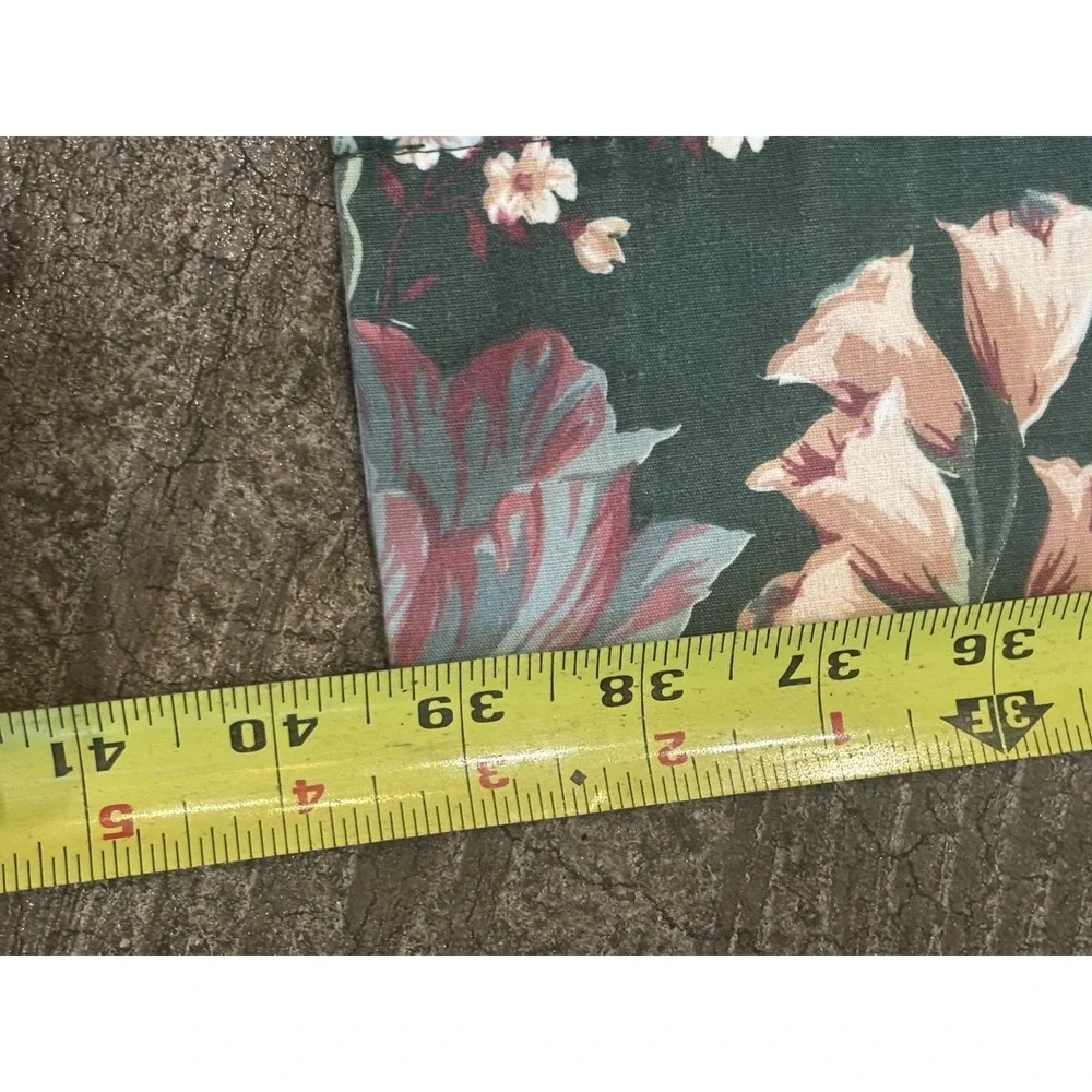 Vintage Croscill Granada Curtain Panels X 2 Floral Cottage Shabby Chic 84x39
